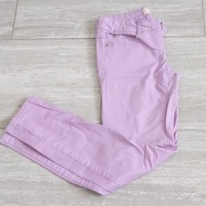 Purple stretch straight leg jeans